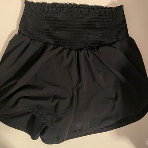 Aerie Offline Real Me Smocked Running Short black Perfect condition size S